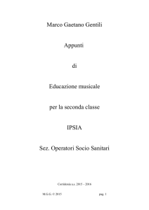 Marco Gaetano Gentili Appunti di Educazione musicale per la