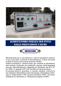 alimentatore seriale old style dalle prestazioni uniche