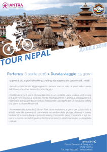 Programma Tour Nepal aprile 2016