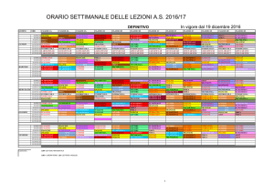 2016-2017 ORARIO DELLE LEZIONI definitivo 2