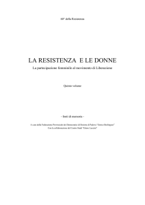 la resistenza e le donne - Centro Studi Ettore Luccini
