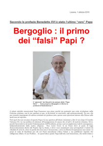 Bergoglio : il primo dei “falsi” Papi