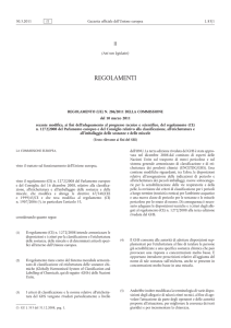 Il Regolamento (CE) n. 286/2011 della Commissione