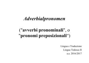 pronomi avverbiali e verbo lassen