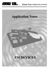 Note applicative moduli FM - RF Wireless systems for data