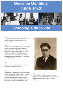 Giovanni Gentile Jr (1906-1942) Cronologia della vita
