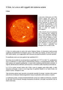 5. Il Sole, la Luna e altri oggetti del sistema solare