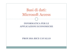 DBMS e Access - Bice Cavallo