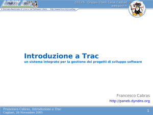 Introduzione a Trac - Linux Day