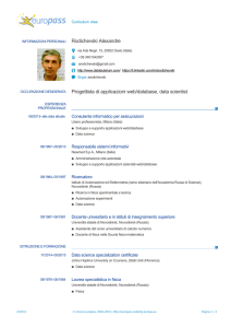Rodichevski Alexandre Progettista di applicazioni web/database