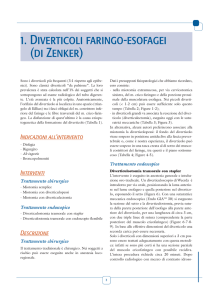 1. Diverticoli faringo-esofagei (di Zenker)