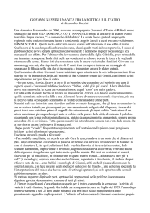 GIOVANNI NANNINI UNA VITA FRA LA BOTTEGA E IL TEATRO di