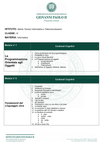 La Programmazione Orientata agli Oggetti