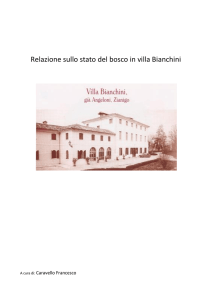 Relazione sullo stato del bosco in villa Bianchini