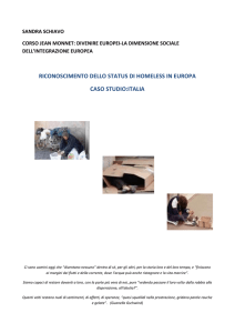riconoscimento dello status di homeless in europa caso studio:italia
