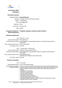 Curriculum Vitae Europass - MGI di Ganovelli Maurizio