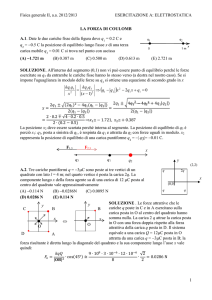 Fisica generale II, a.a. 2012/2013 ESERCITAZIONE A