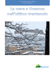 www La neve a Cosenza nell`ultimo trentennio by www