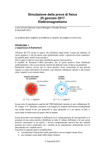 Simulazione della prova di fisica 25 gennaio 2017 Elettromagnetismo