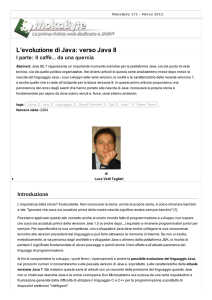 L`evoluzione di Java: verso Java 8