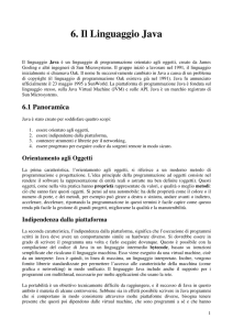 6. Il Linguaggio Java