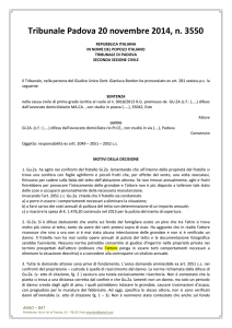Tribunale Padova 20 novembre 2014, n. 3550 - anaci