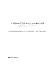 Analisi e metodi di misura per la caratterizzazione di regolatori