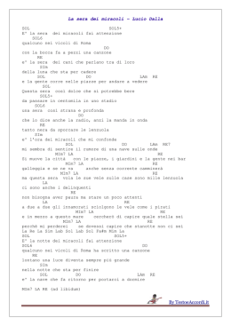 la sera dei miracoli accordi la sera dei miracoli accordi