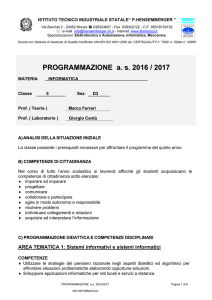 PROGRAMMAZIONE as 2016 / 2017