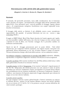 Determinazione della attività della alfa-galattosidasi umana