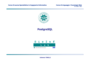 PostgreSQL - SisInf Lab