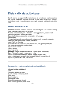 Dieta calibrata acido-base