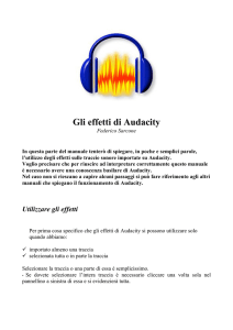 Gli effetti di Audacity