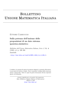 Sulla potenza dell`insieme delle proposizioni di un dato sistema