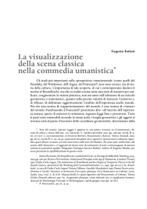 EUGENIO BATTISTI, La visualizzazione della scena classica nella