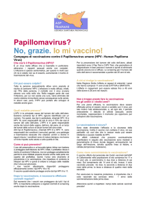 Campagna di vaccinazione contro Papillomavirus