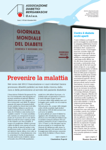 Prevenire la malattia - Associazione Diabetici Bergamaschi