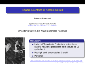 @let@token L`opera scientifica di Antonio Carrelli