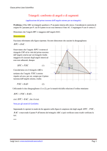 Triangoli: confronto di angoli e di segmenti