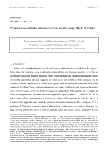 Posizioni ottocentesche sul rapporto corpo-mente