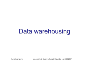 Data warehousing - ICAR-CNR