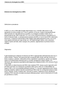 Infezione da citomegalovirus (CMV)