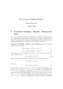 Il teorema di Hahn