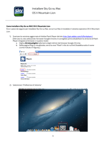 Installare Sky Go su Mac OS X Mountain Lion