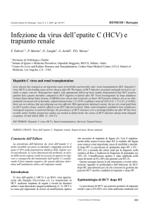 Infezione da virus dell`epatite C (HCV) e trapianto renale (PDF