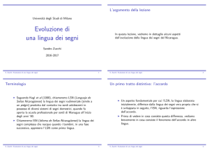 Evoluzione di [0.2in] una lingua dei segni