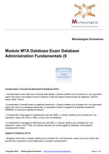 Modulo MTA Database Exam Database Administration Fundamentals