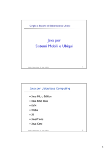 Java per Sistemi Mobili e Ubiqui