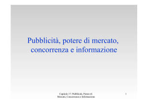 Pubblicità, potere di mercato, concorrenza e informazione