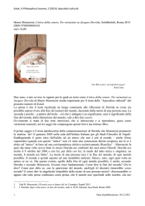 Bruno Moroncini, L`etica della cenere. Tre variazioni su Jacques